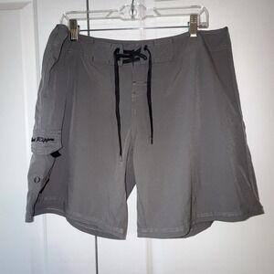 Maui Rippers Women's Board Shorts Size 14 Gray Surf Swim Stretch